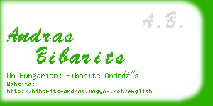 andras bibarits business card